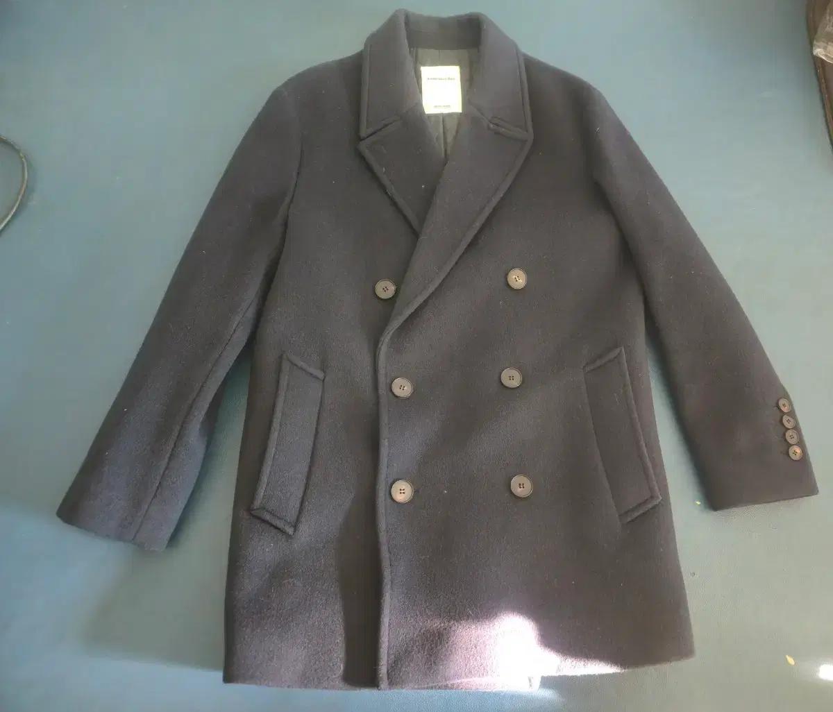 앤더슨벨 네이비 누빔 더블코트 105