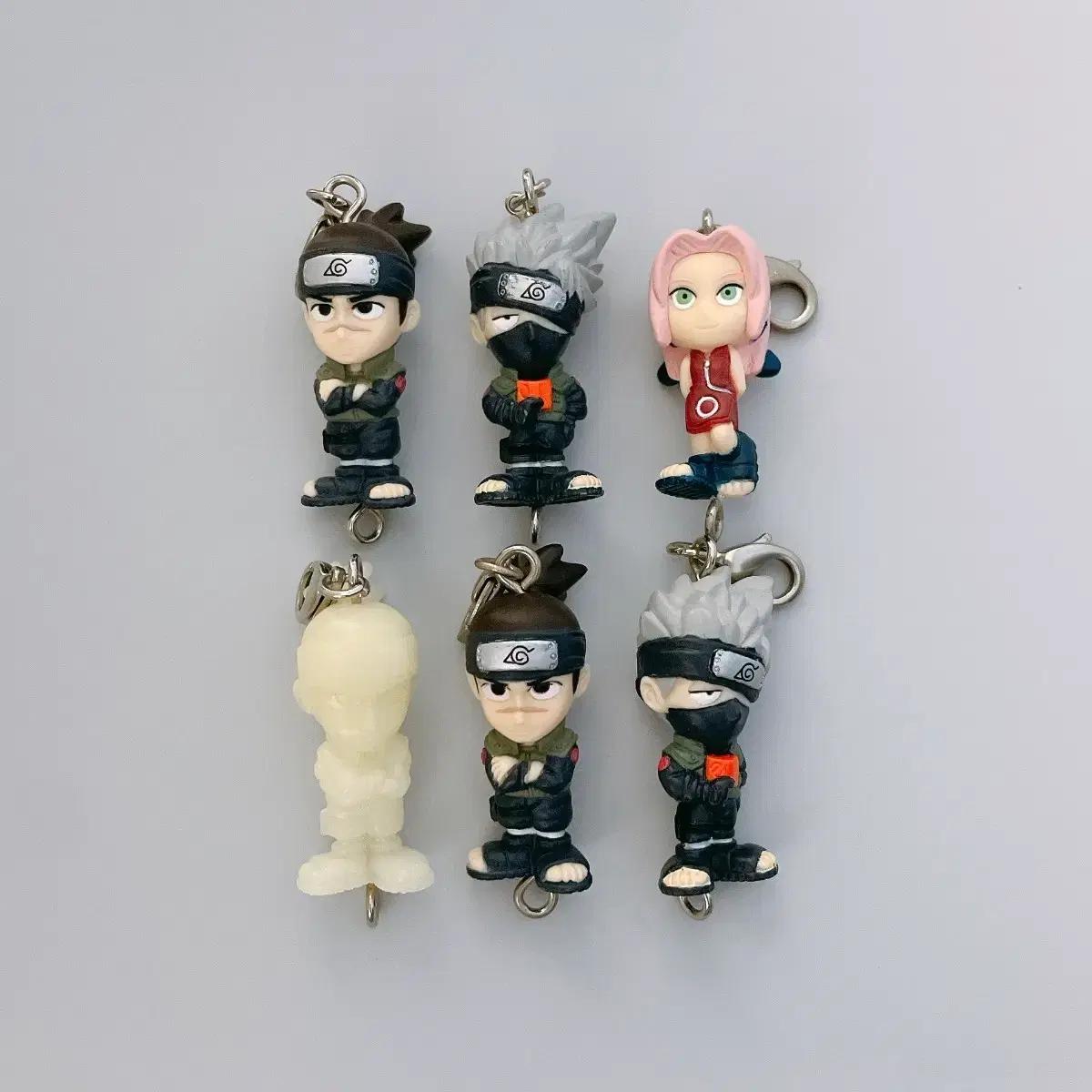 나루토 피규어형 고전 키링 6 - 카카시 이루카 사쿠라