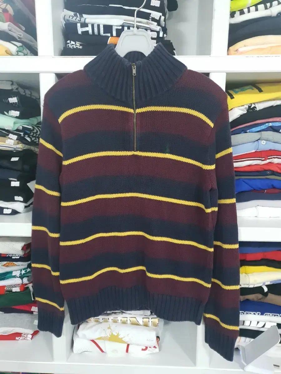 폴로 랄프로렌 하프넥 스트라이프 니트