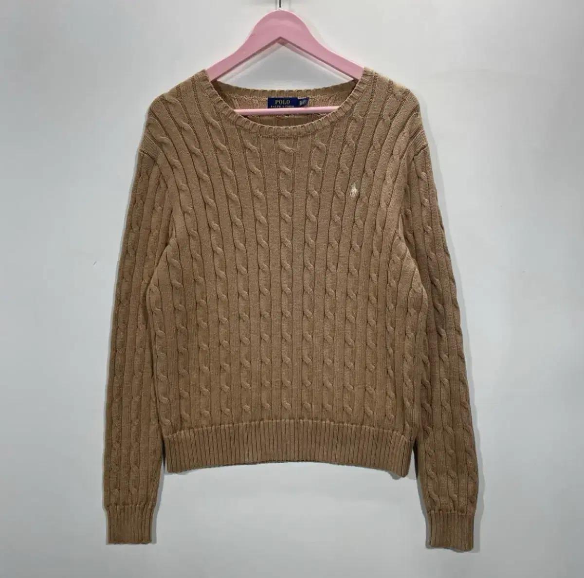 폴로 랄프로렌 케이블 니트 (베이지)