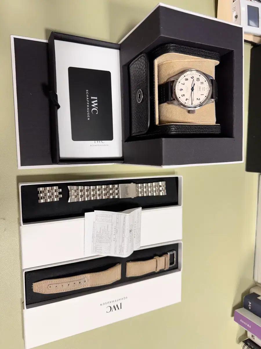 iwc 마크 20 흰판 (스트랩 3종류 포함 일괄판매)