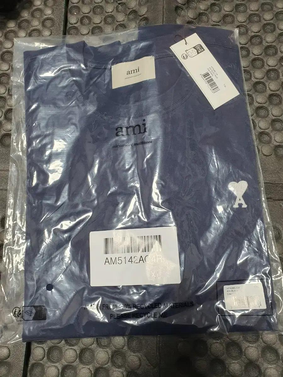 아미 스몰 로고 반팔 티셔츠 네이비 XL