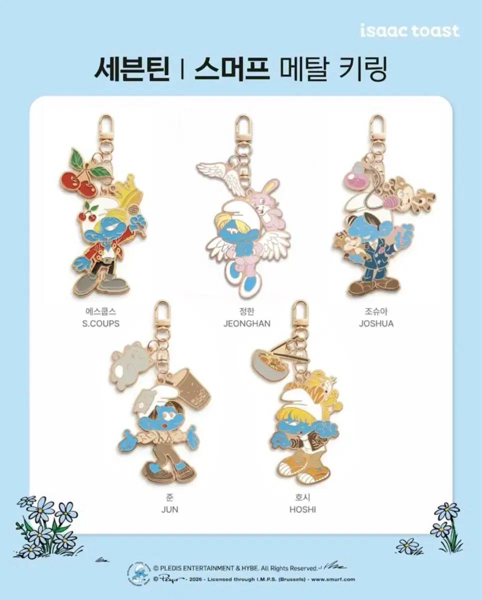 세븐틴 이삭토스트 스머프 키링