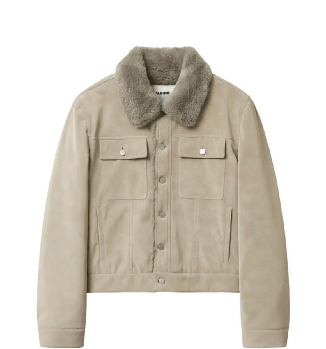 (새상품) 알렌느 VELOUR FAUX FUR TRUCKER JACKET