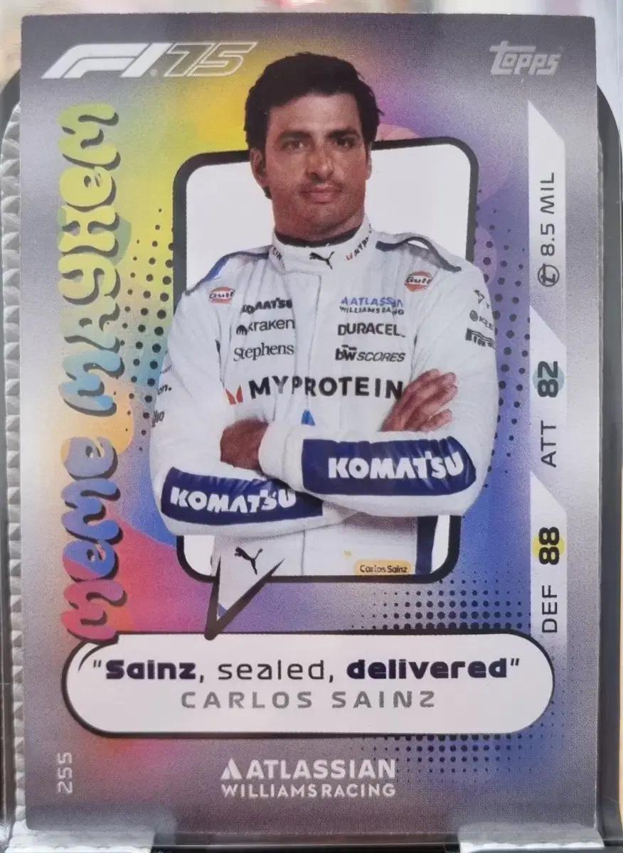 2025 F1 탑스 터보 어택 카를로스 사인츠 카드