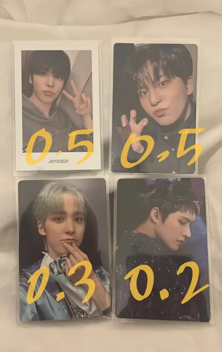 에이티즈 윤호, 민기, 종호 포카