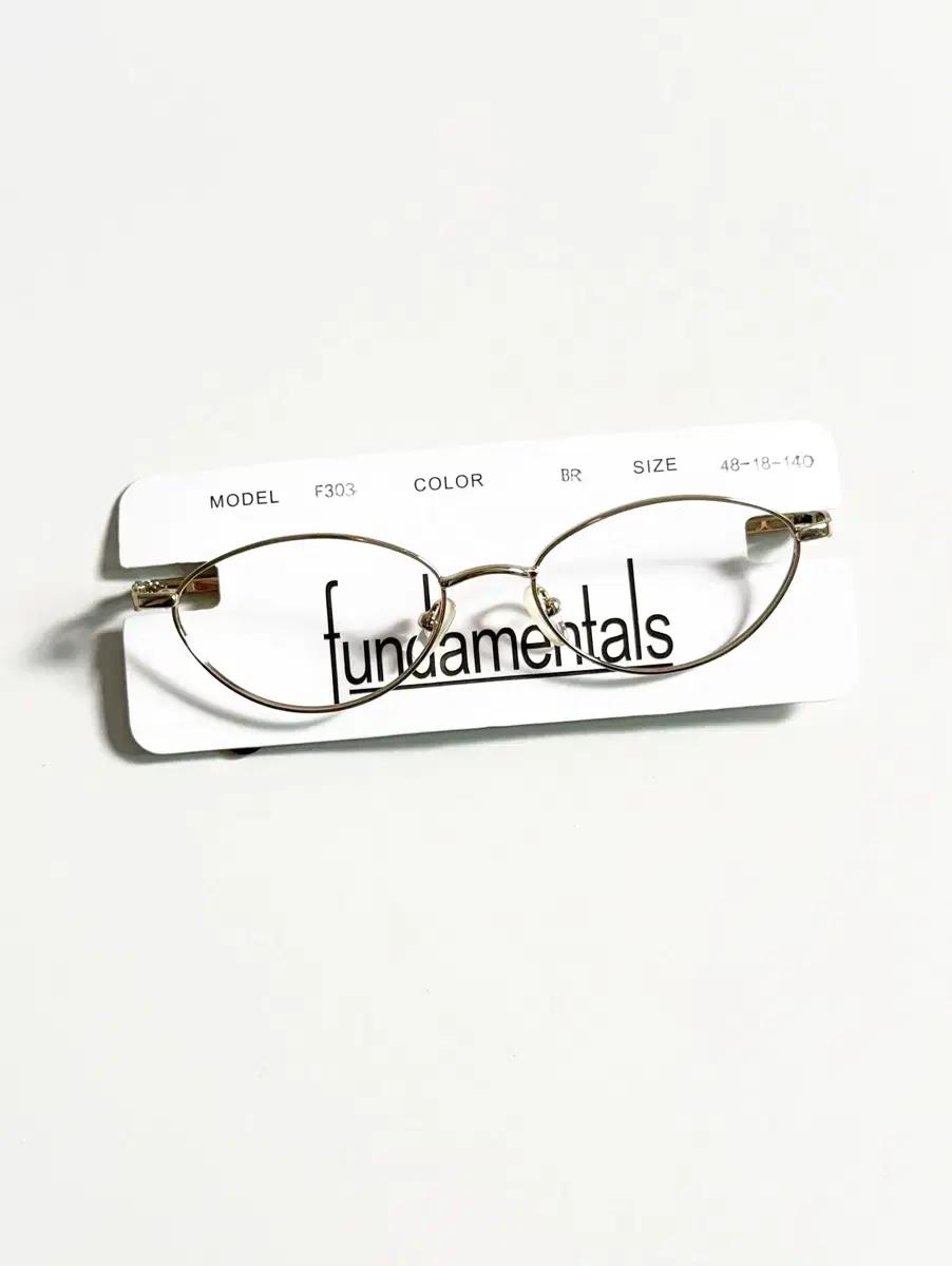 Fundamentals 골드 슬림 오벌 메탈 프레임 빈티지 안경