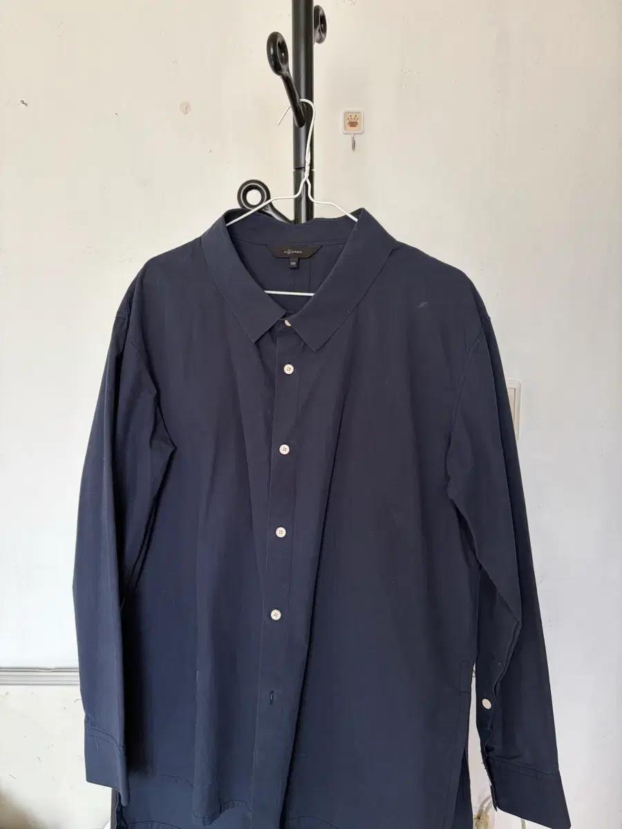 ilCORSO 남성 네이비 긴팔 셔츠 100