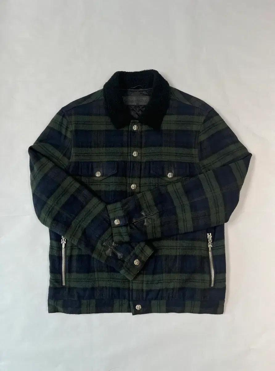 크롬하츠 시어링 양모 재킷 라지 봄 가을 겨울 Chrome Hearts