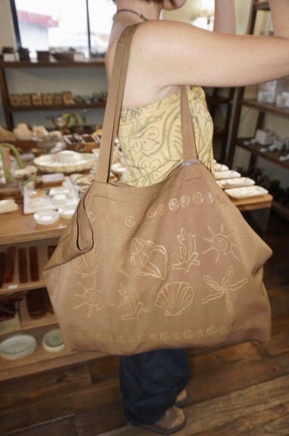 MOODJEJU sea symbols mood tote bag-brown