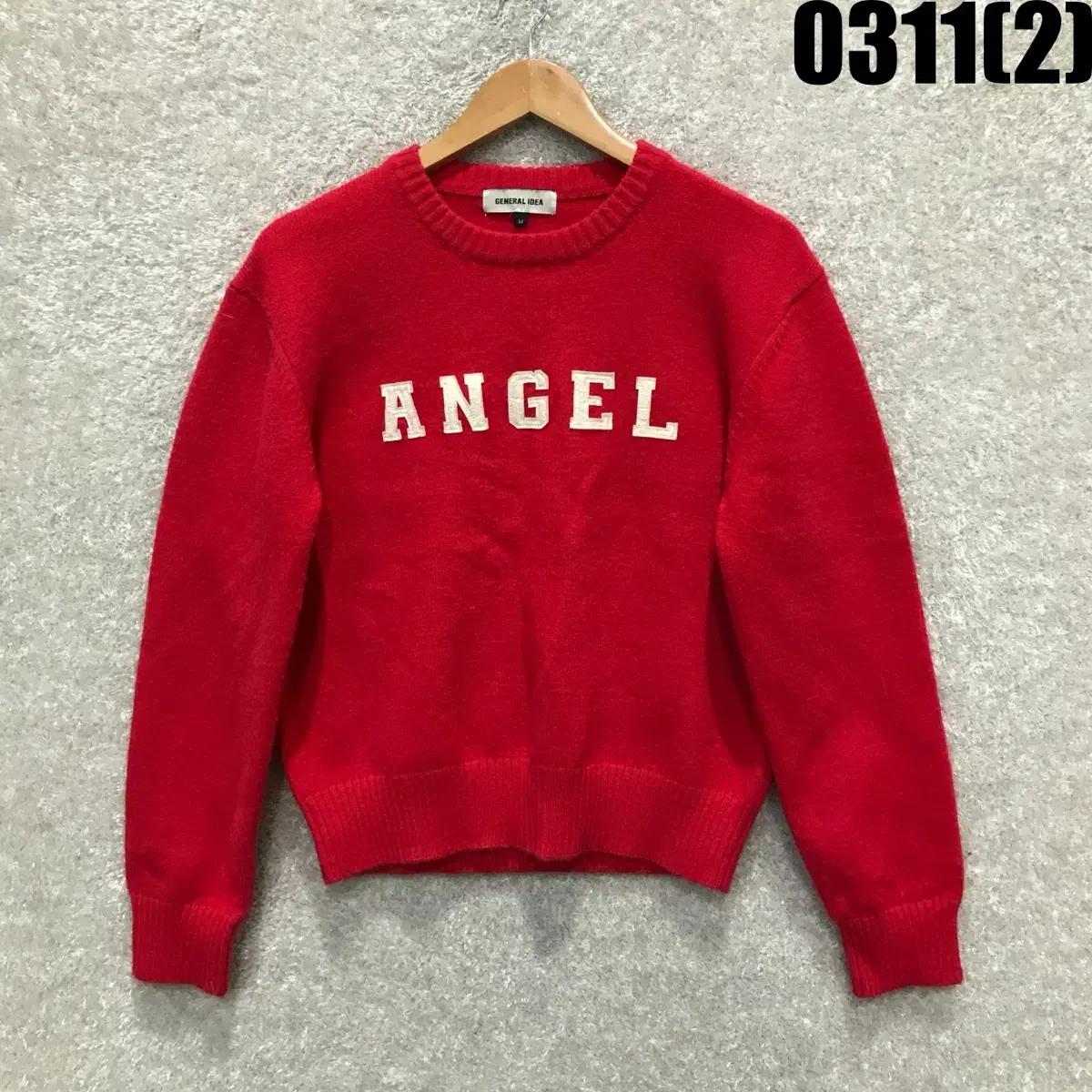 제너럴아이디어 ANGEL 레드 니트