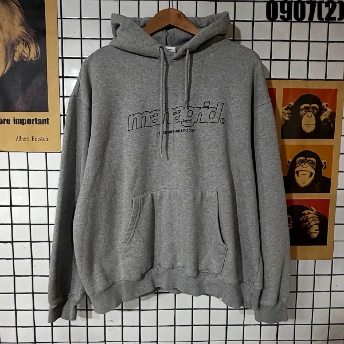 마하그리드 후드티 그레이 L 0997