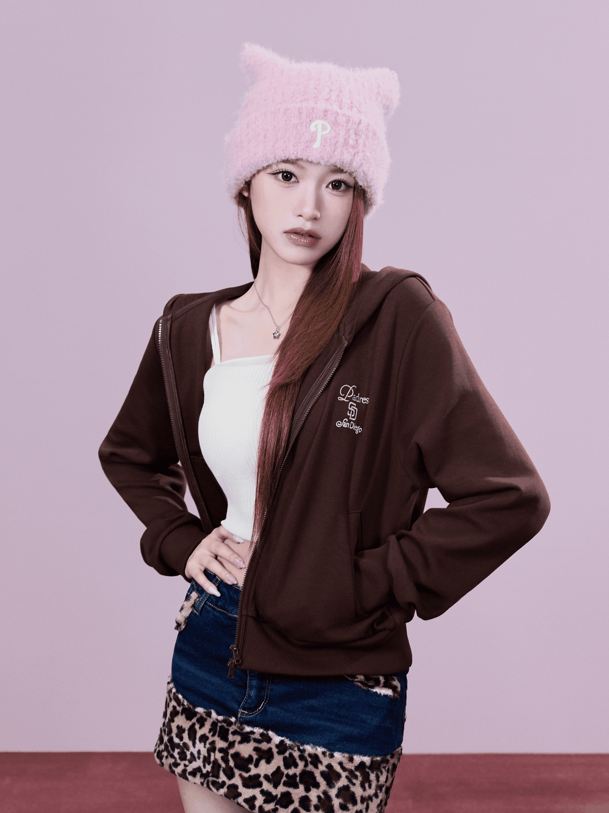 여성 셰리프 베이직 후드집업 샌디에이고 파드리스